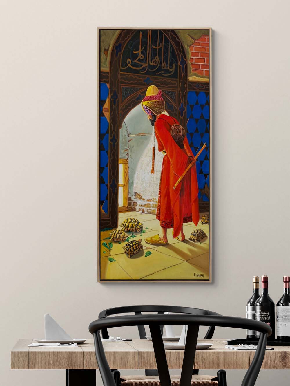 Kaplumbağa Terbiyecisi Yağlı Boya Tablosu