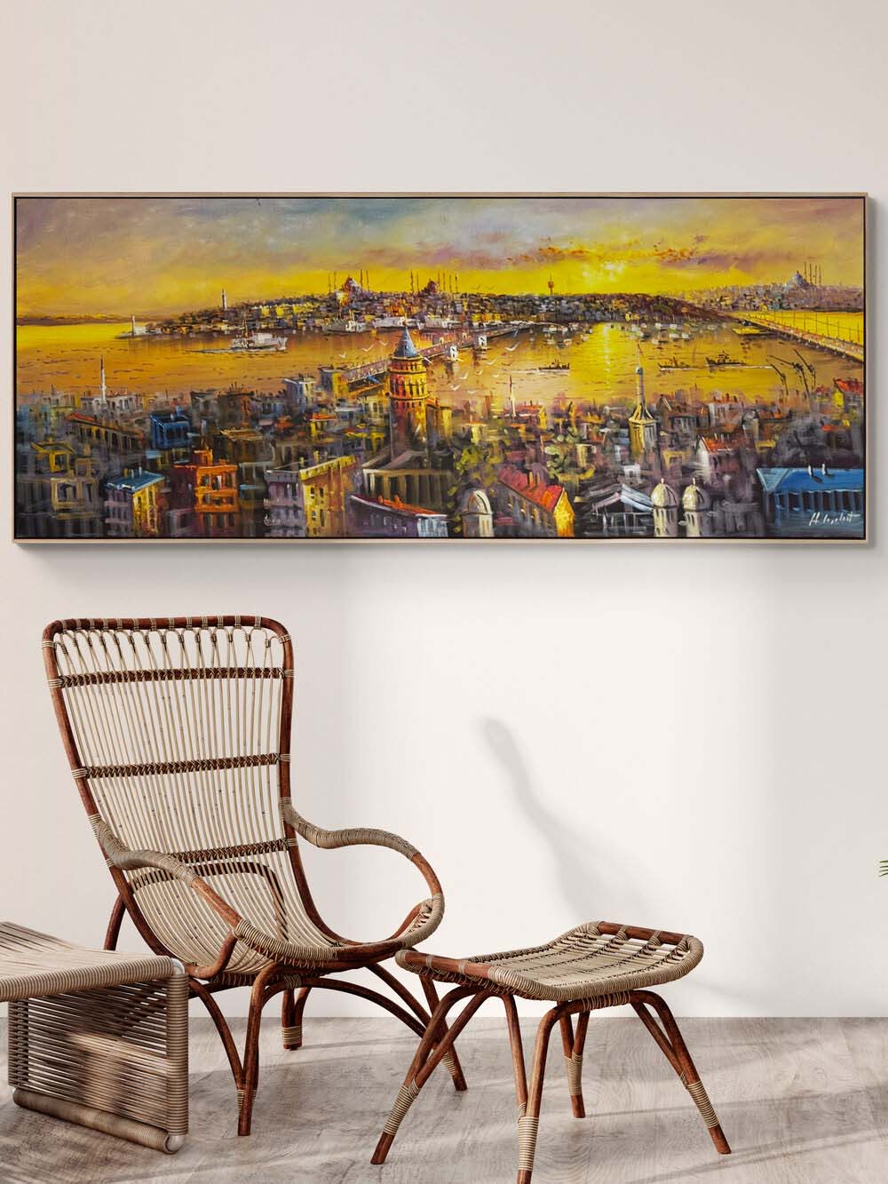 Günün İlk Işıkları Boğaz Yağlı Boya Tablosu