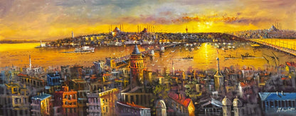 Günün İlk Işıkları Boğaz Yağlı Boya Tablosu