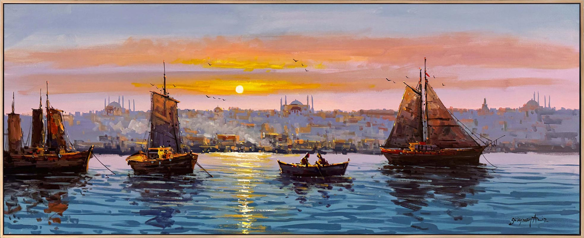 Eski İstanbul'un Sesleri Yağlı Boya Tablosu Simurg Sanatevi