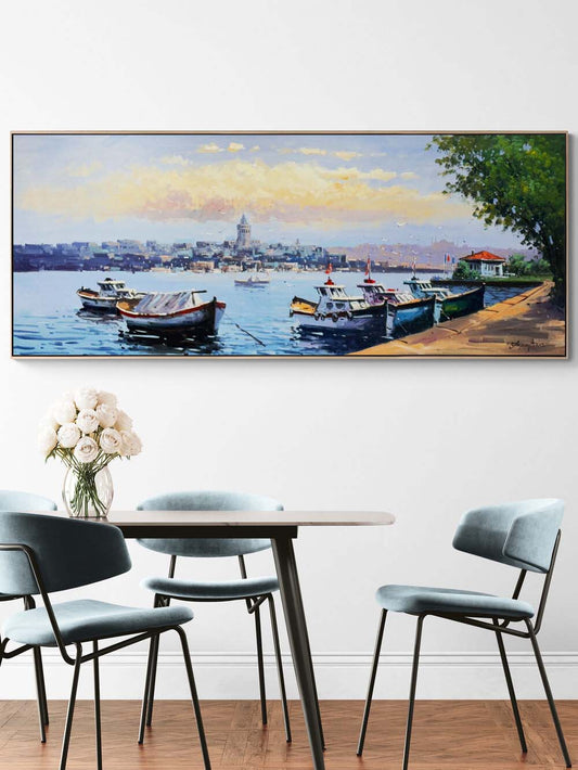 Bulutların Altındaki İstanbul Yağlı Boya Tablosu