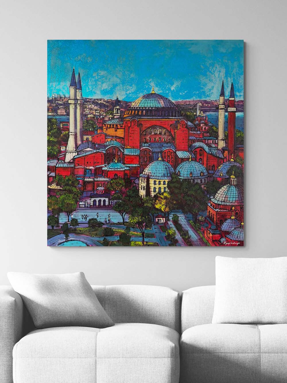 Ayasoyfa'nın Heybeti Yağlı Boya Tablosu Simurg Sanatevi