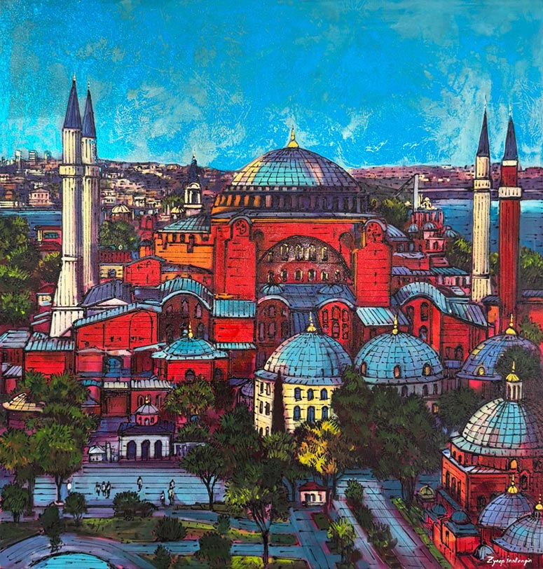 Ayasoyfa'nın Heybeti Yağlı Boya Tablosu Simurg Sanatevi