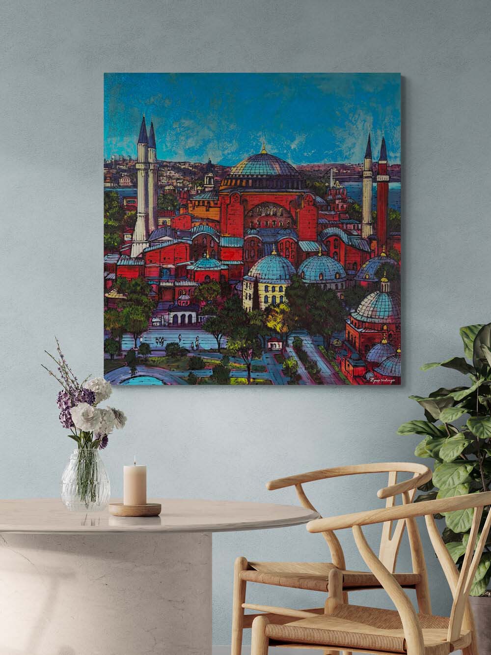 Ayasoyfa'nın Heybeti Yağlı Boya Tablosu Simurg Sanatevi