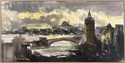 Bir Galata Kulesi Masalı Yağlı Boya Tablosu Simurg Sanatevi