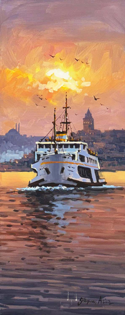Boğazın Yansıması Yağlı Boya Tablosu Simurg Sanatevi