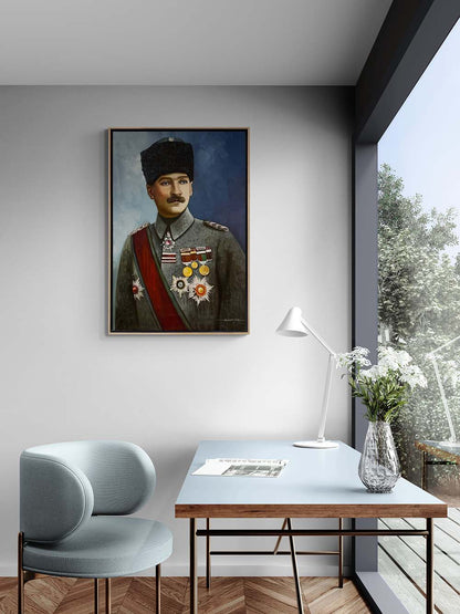 Komutanın Asil Duruşu Yağlı Boya Tablosu Simurg Sanatevi