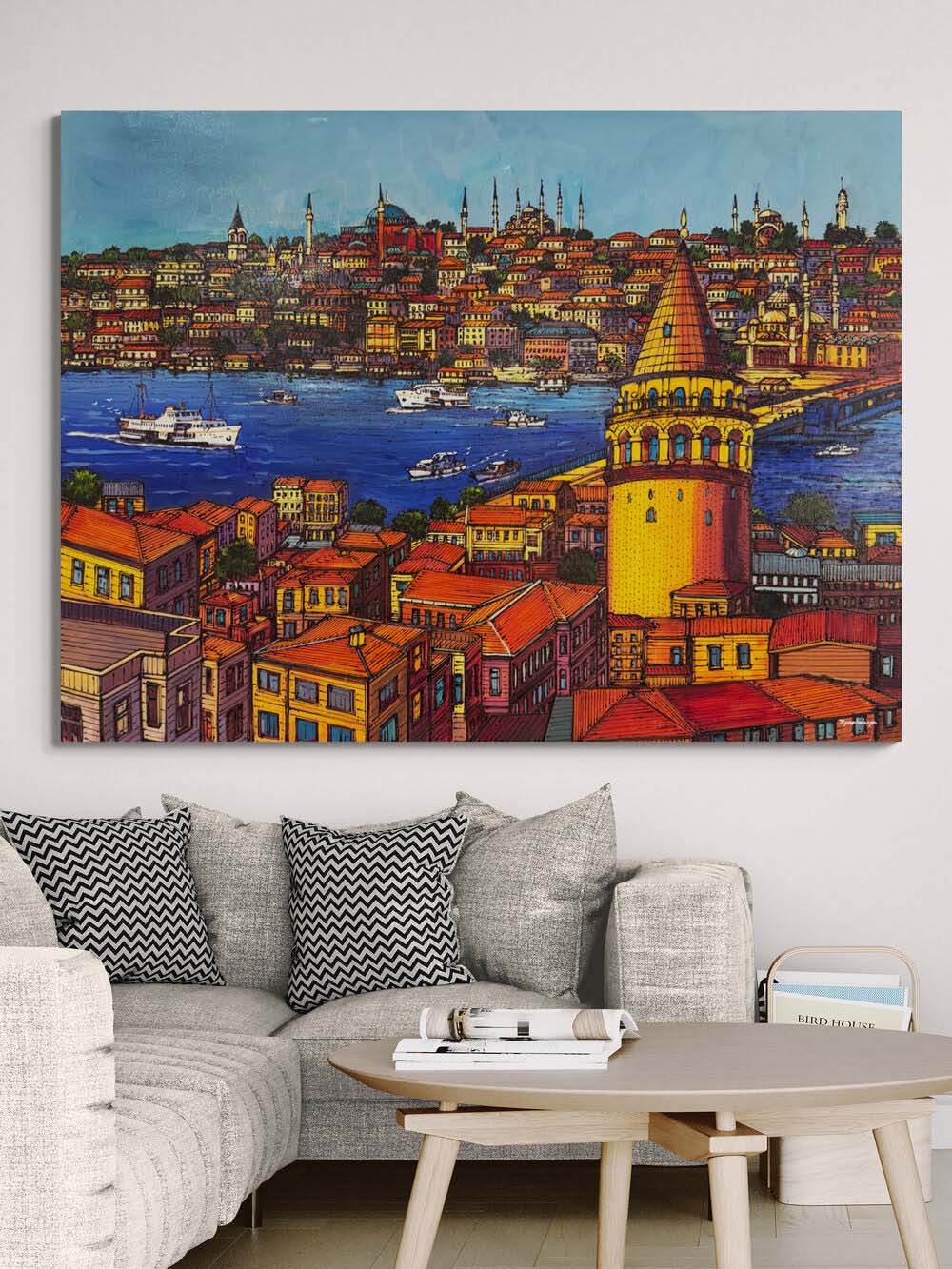 Işık ve İstanbul Yağlı Boya Tablosu Simurg Sanatevi