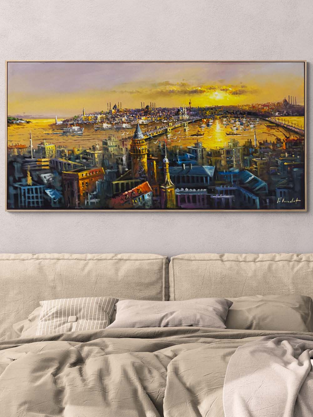 Galata'dan Yarımada'ya Yağlı Boya Tablosu Simurg Sanatevi