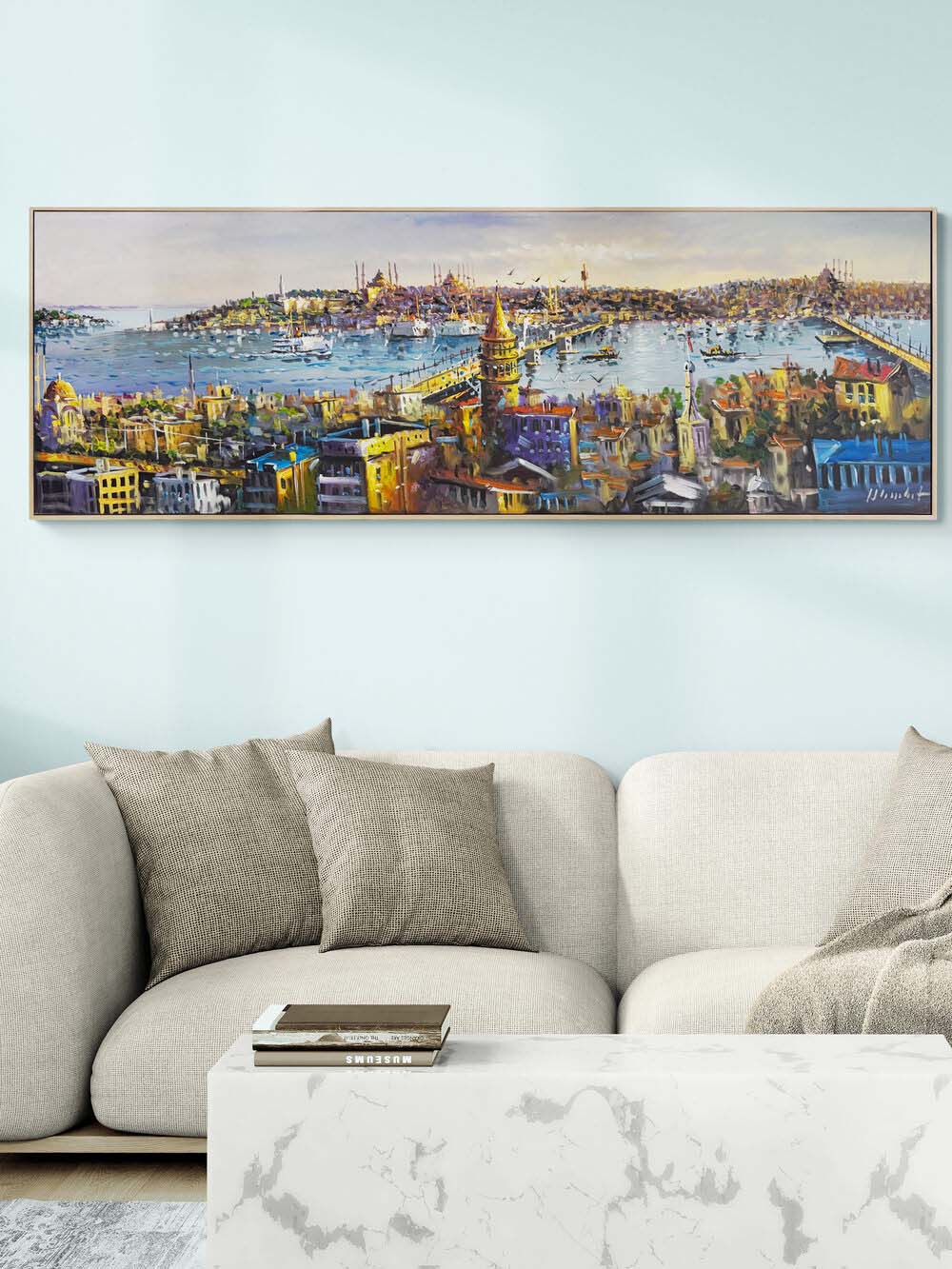 Kadim Şehir İstanbul Yağlı Boya Tablosu Simurg Sanatevi