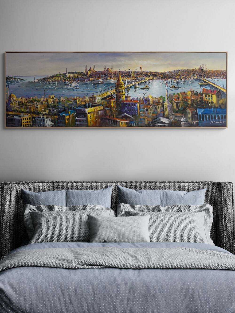 Kadim Şehir İstanbul Yağlı Boya Tablosu Simurg Sanatevi