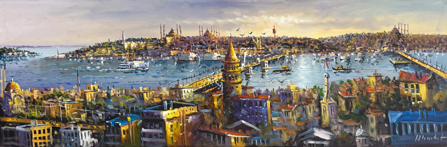 Kadim Şehir İstanbul Yağlı Boya Tablosu Simurg Sanatevi