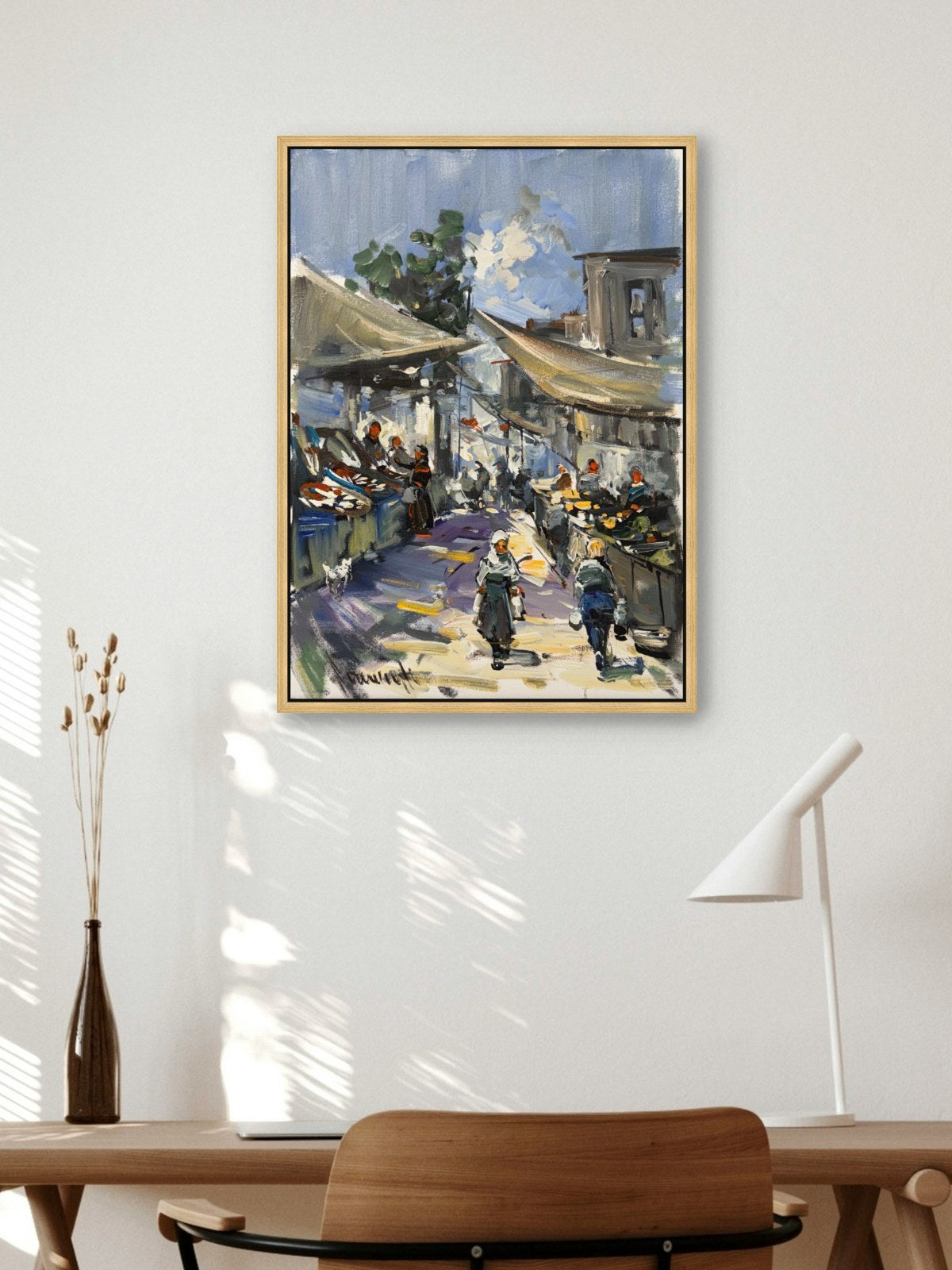Açık Hava Pazarı Yağlı Boya Tablosu Simurg Sanatevi