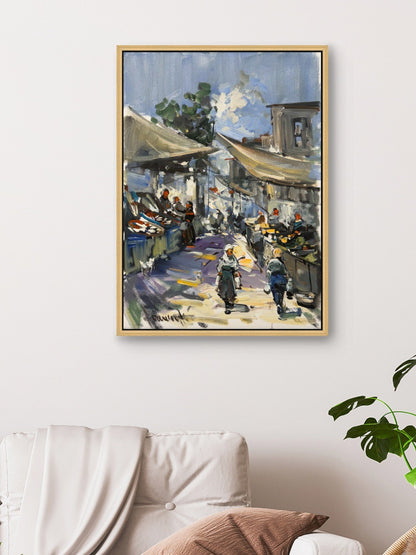 Açık Hava Pazarı Yağlı Boya Tablosu Simurg Sanatevi