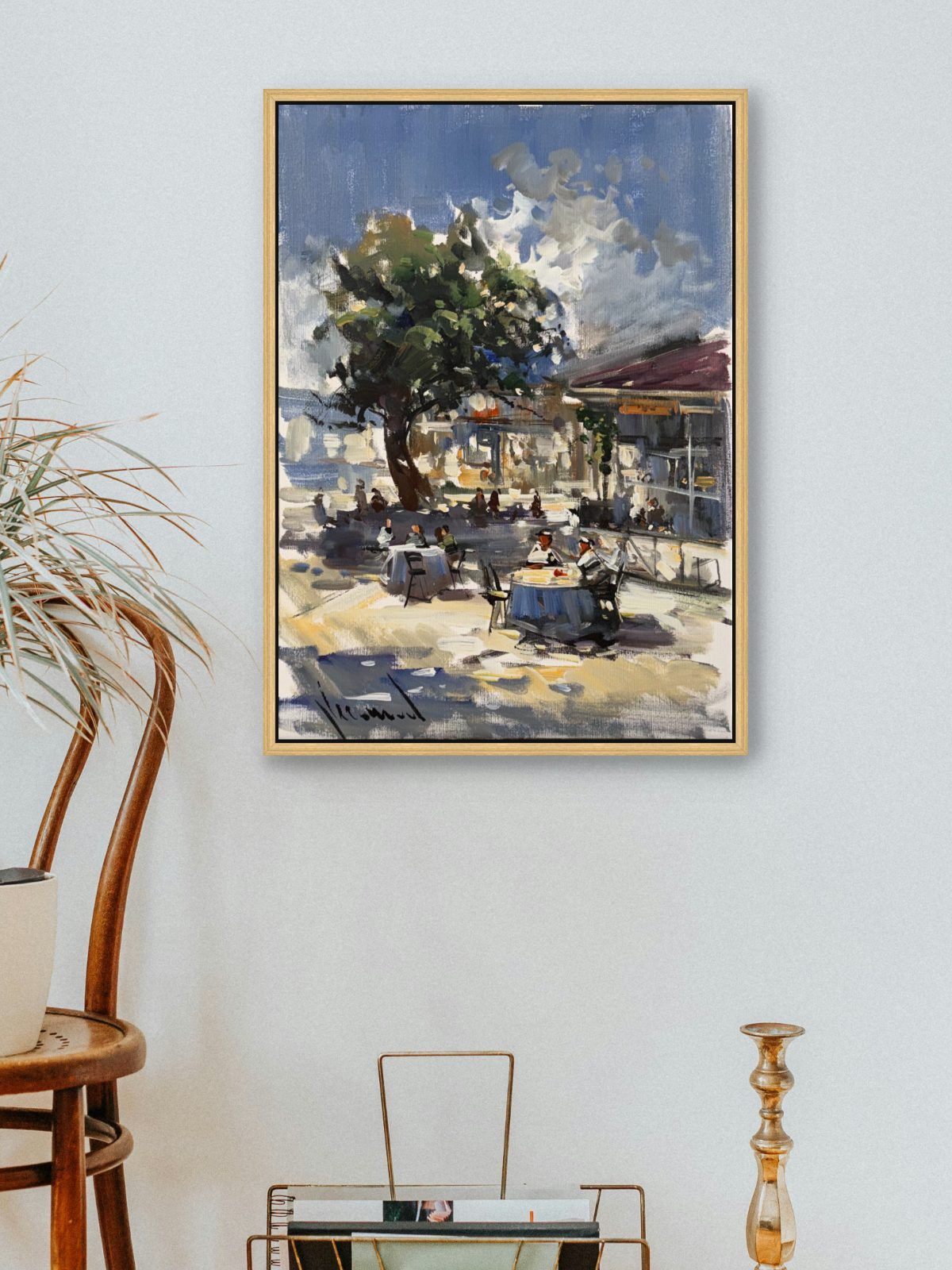 Çınar Altı Keyfi Yağlı Boya Tablosu Simurg Sanatevi