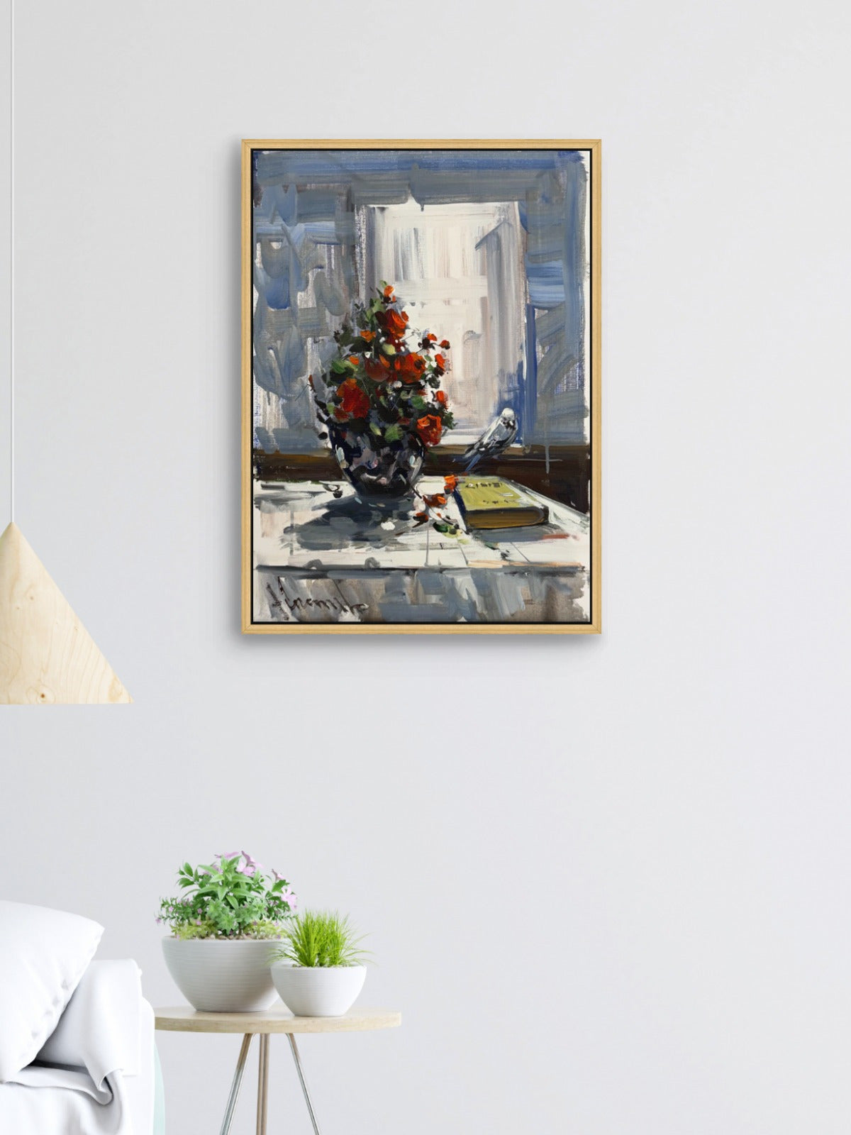 Vazodaki Canlılık Yağlı Boya Tablosu Simurg Sanatevi