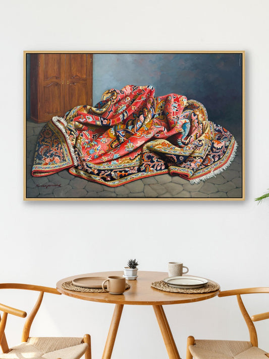 Halı ve Sükunet Yağlı Boya Tablosu Simurg Sanatevi