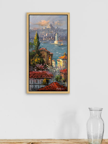 Kız Kulesi Sakinleri Yağlı Boya Tablosu Simurg Sanatevi
