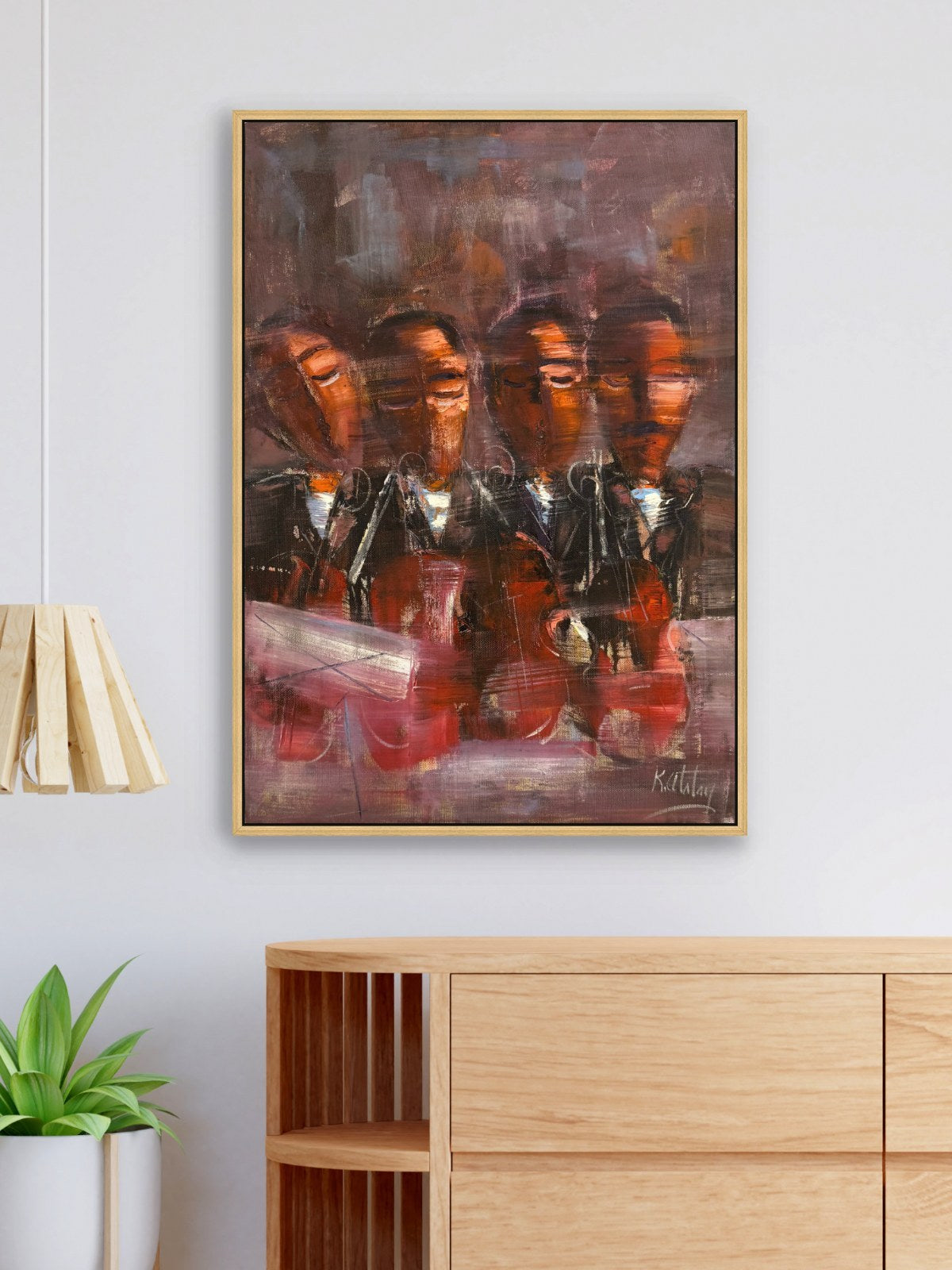 Müzik ve Meditasyon Yağlı Boya Tablosu Simurg Sanatevi