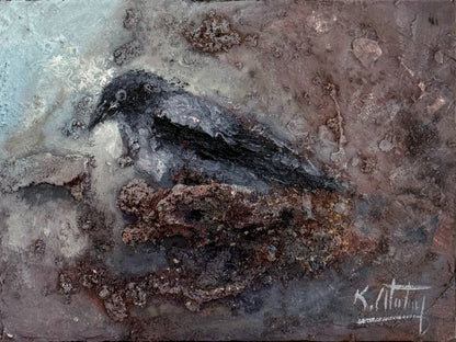 Karga ve Hüzün Yağlı Boya Tablosu Simurg Sanatevi
