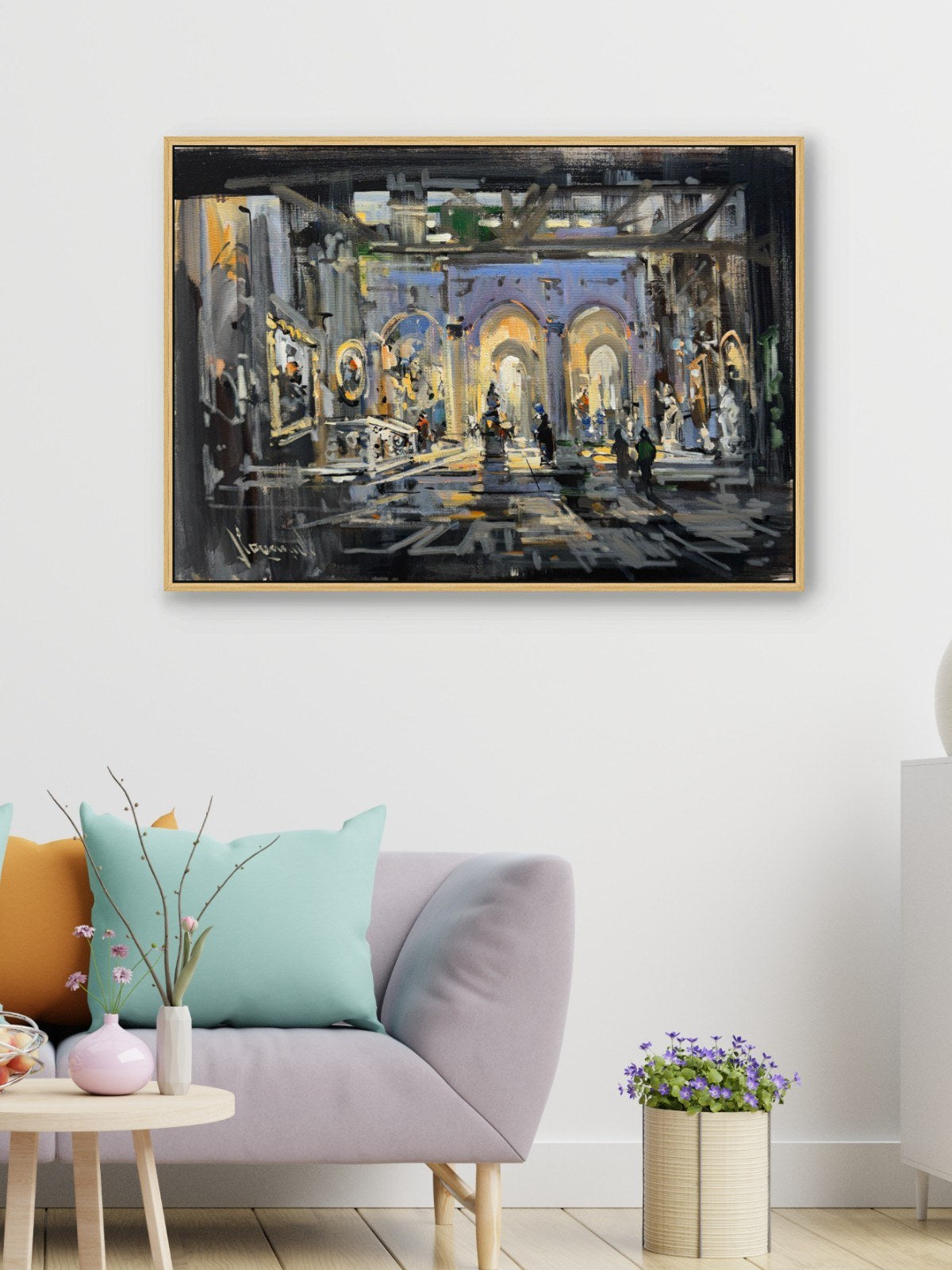 Müzede Bir Gece Yağlı Boya Tablosu Simurg Sanatevi