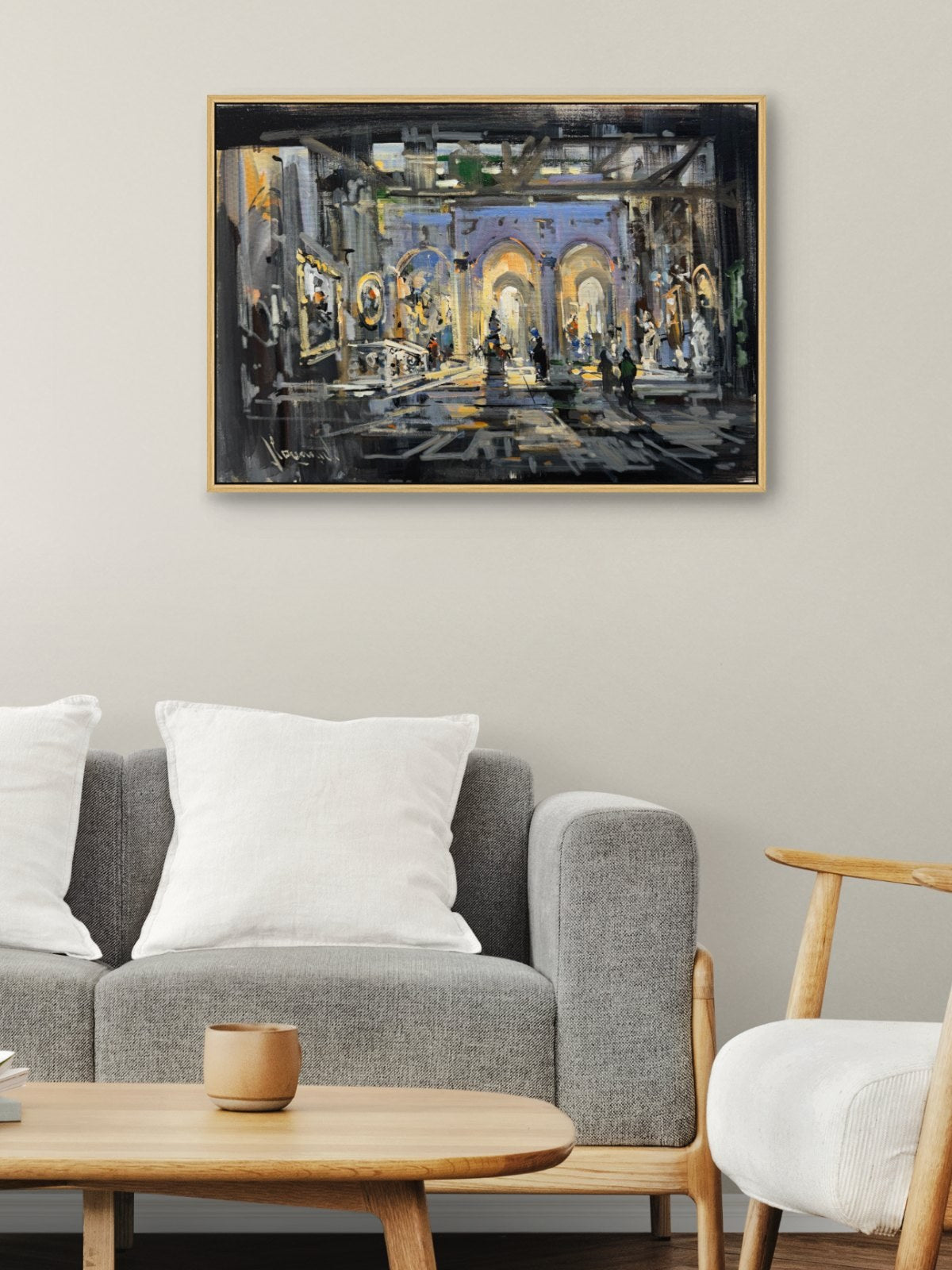 Müzede Bir Gece Yağlı Boya Tablosu Simurg Sanatevi