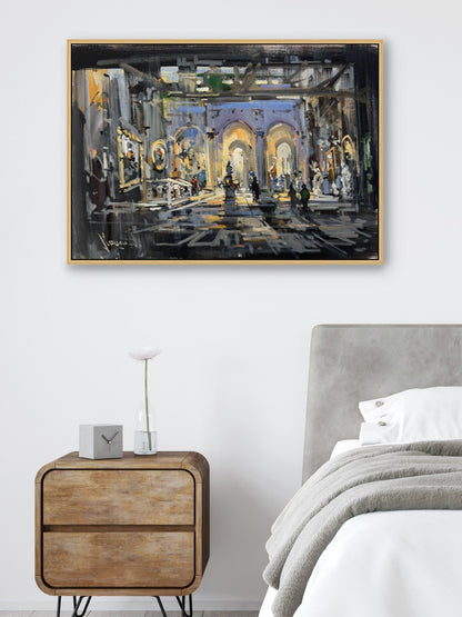 Müzede Bir Gece Yağlı Boya Tablosu Simurg Sanatevi