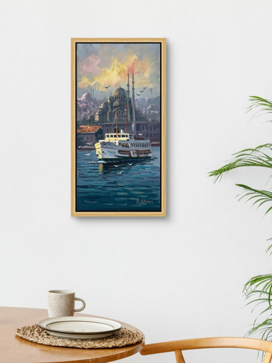 İstanbul Vapuru Yağlı Boya Tablosu Simurg Sanatevi