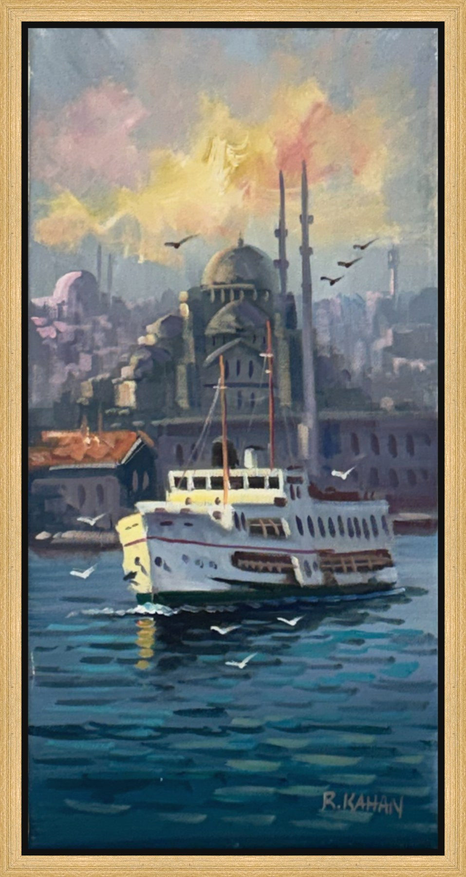 İstanbul Vapuru Yağlı Boya Tablosu Simurg Sanatevi
