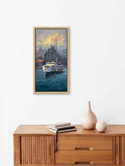 İstanbul Vapuru Yağlı Boya Tablosu Simurg Sanatevi
