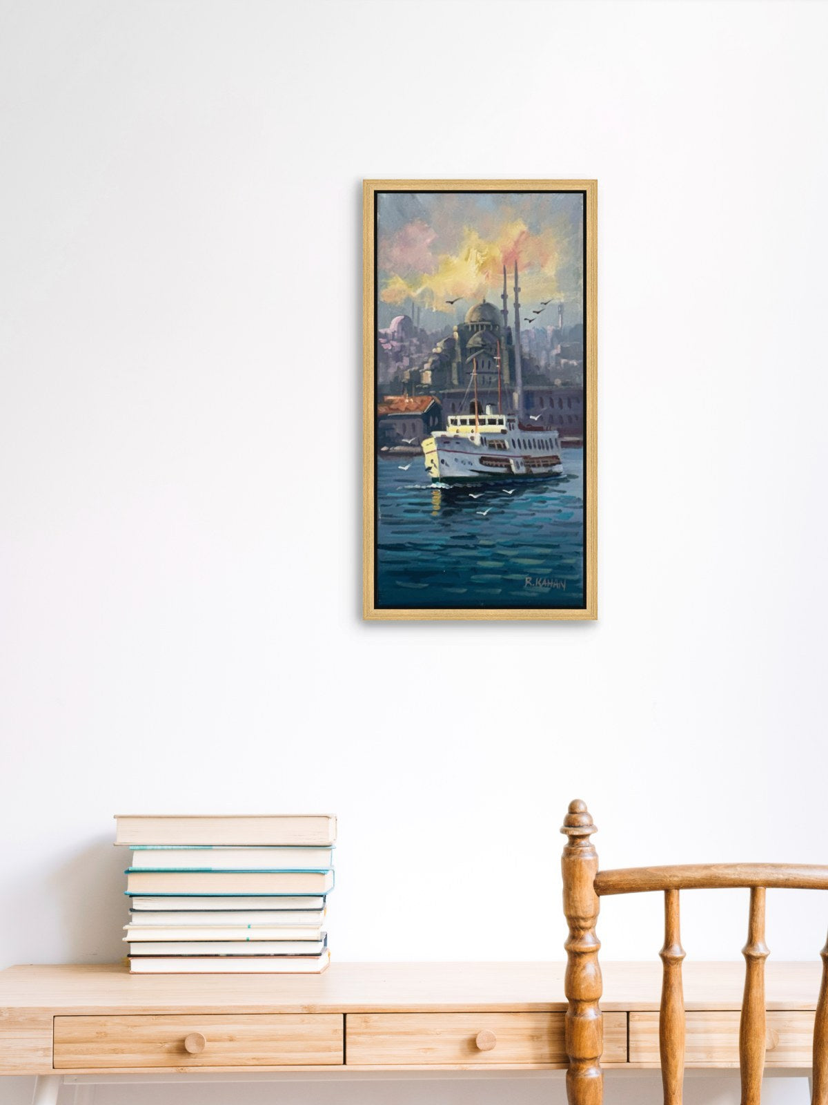 İstanbul Vapuru Yağlı Boya Tablosu Simurg Sanatevi