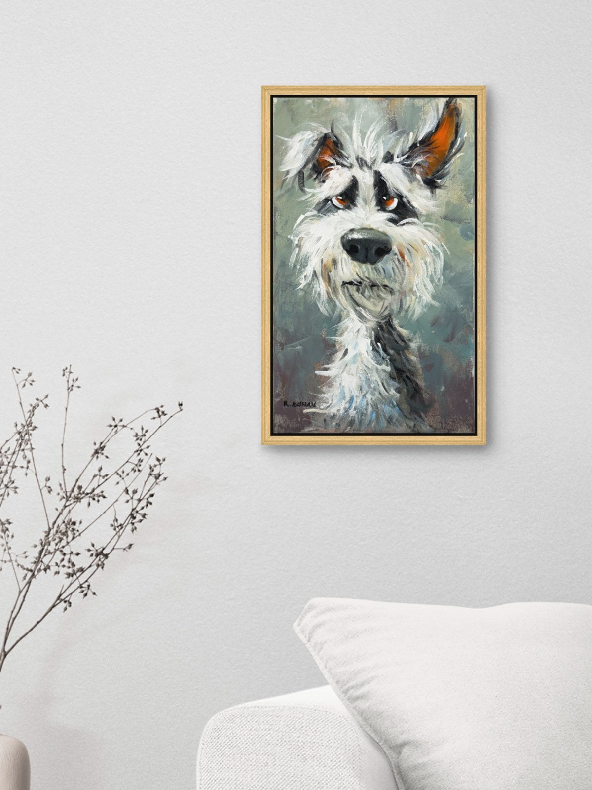 Üzgün Köpek Yağlı Boya Tablosu Simurg Sanatevi