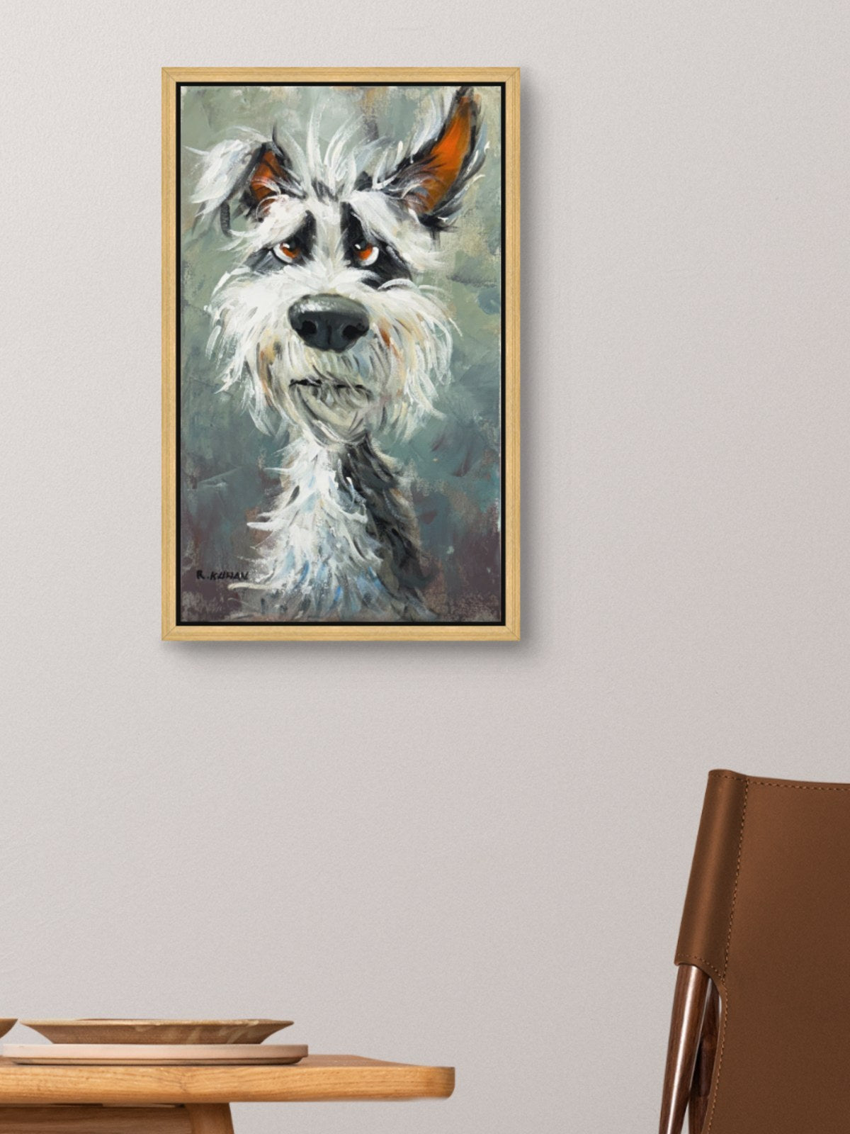 Üzgün Köpek Yağlı Boya Tablosu Simurg Sanatevi