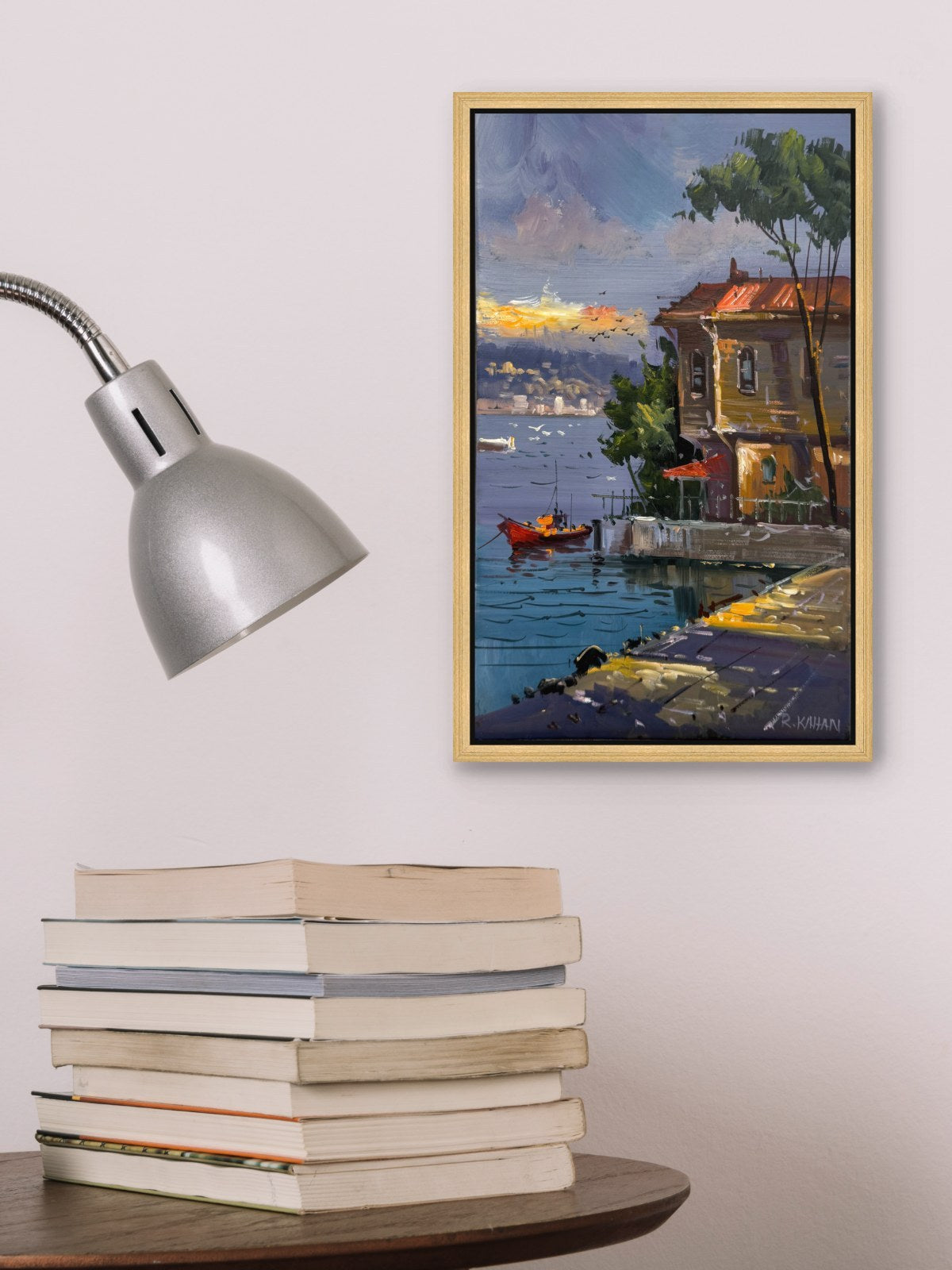 Sakin Liman Yağlı Boya Tablosu Simurg Sanatevi
