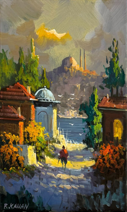 Kadim Şehrin Sokağı Yağlı Boya Tablosu Simurg Sanatevi