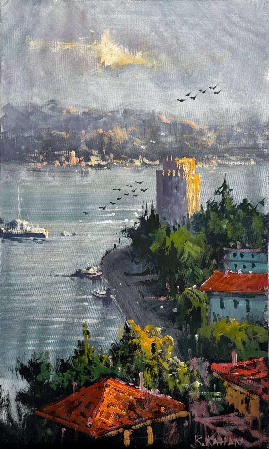 Boğaz’ın Kilidi Yağlı Boya Tablosu Simurg Sanatevi