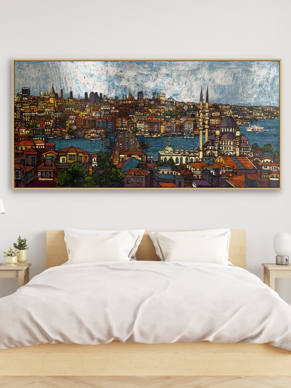Yeni Cami’den Galata’ya Yağlı Boya Tablosu Simurg Sanatevi