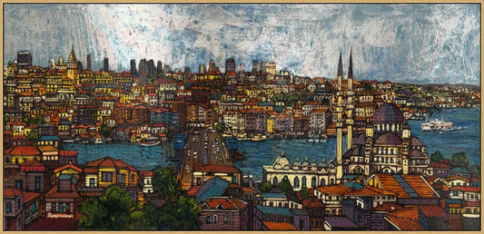 Yeni Cami’den Galata’ya Yağlı Boya Tablosu Simurg Sanatevi
