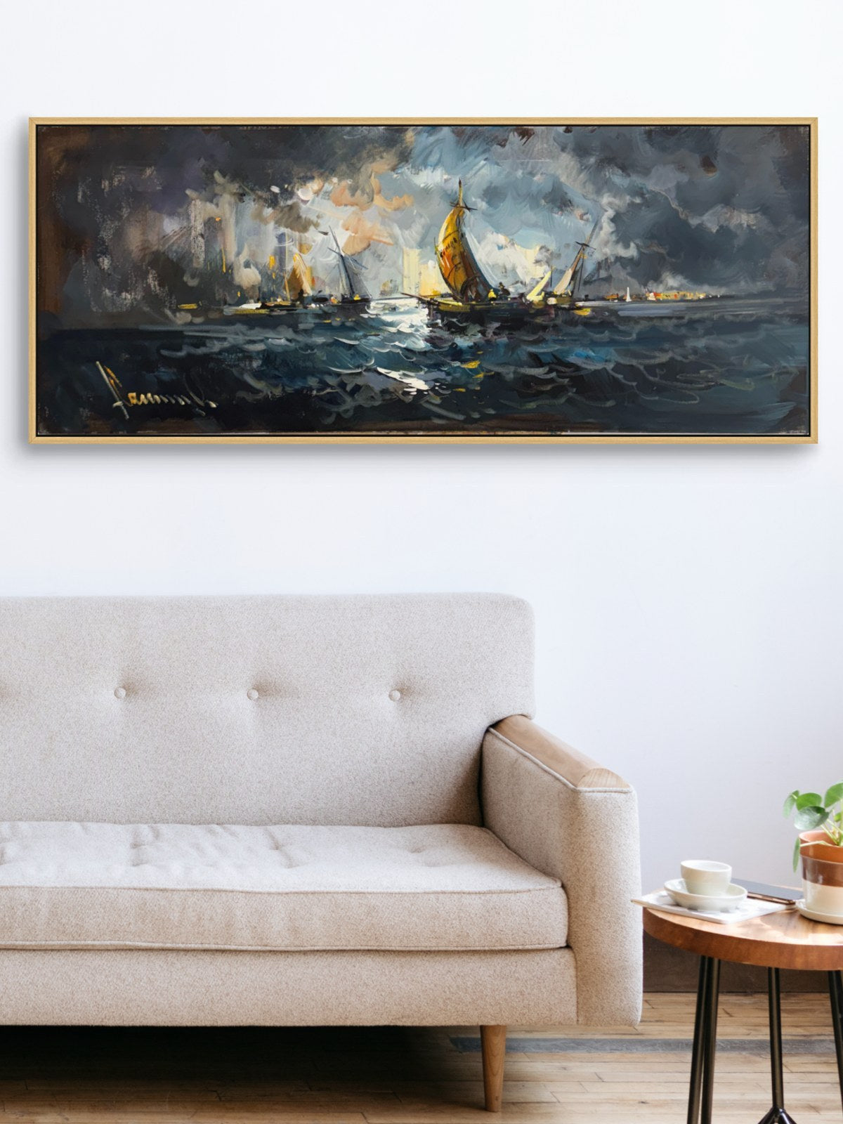 Altın Yelkenin Yolculuğu Yağlı Boya Tablosu Simurg Sanatevi