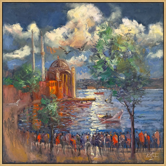 Ortaköy’de Bir Akşamüstü Yağlı Boya Tablosu Simurg Sanatevi