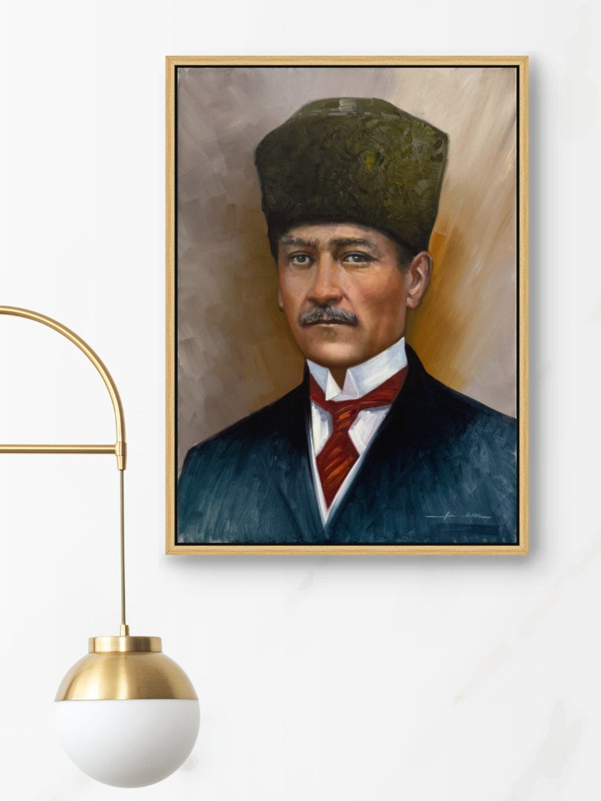 İstiklal Bakışı Yağlı Boya Tablosu Simurg Sanatevi