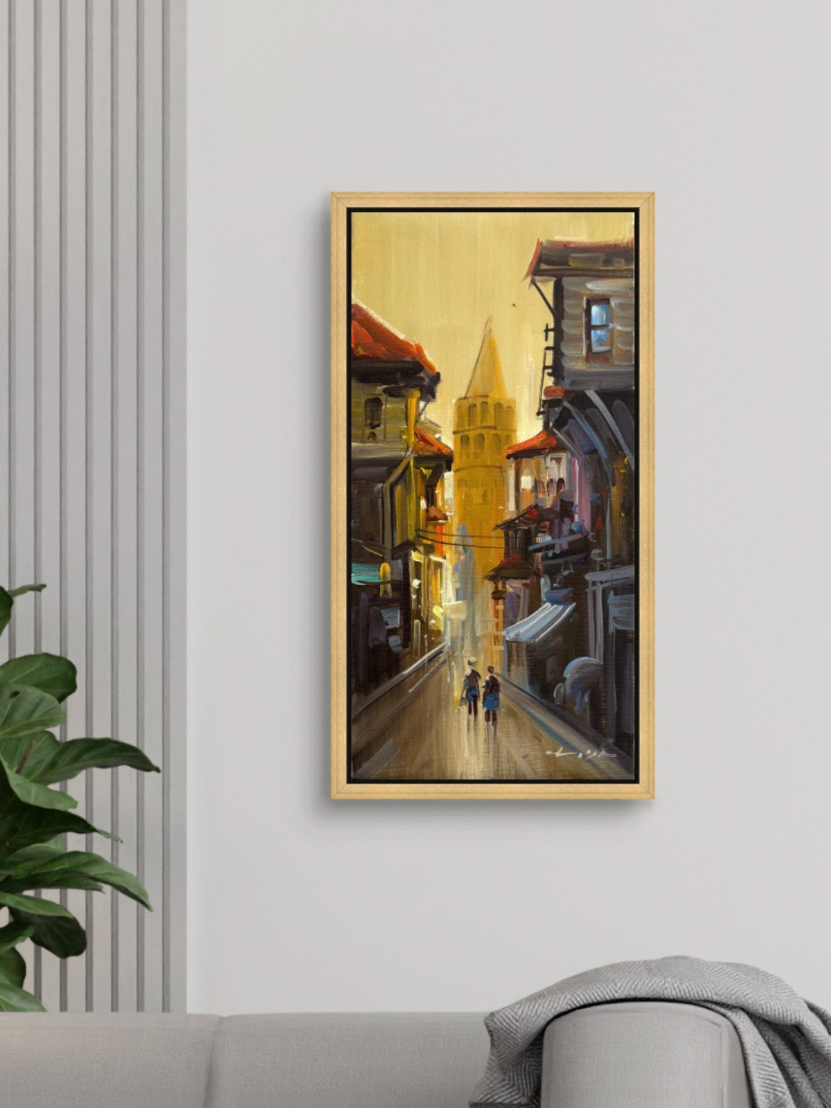 Galata'ya Doğru Yağlı Boya Tablosu Simurg Sanatevi