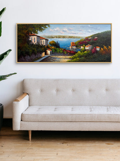 Tepeden Boğaziçi Yağlı Boya Tablosu Simurg Sanatevi