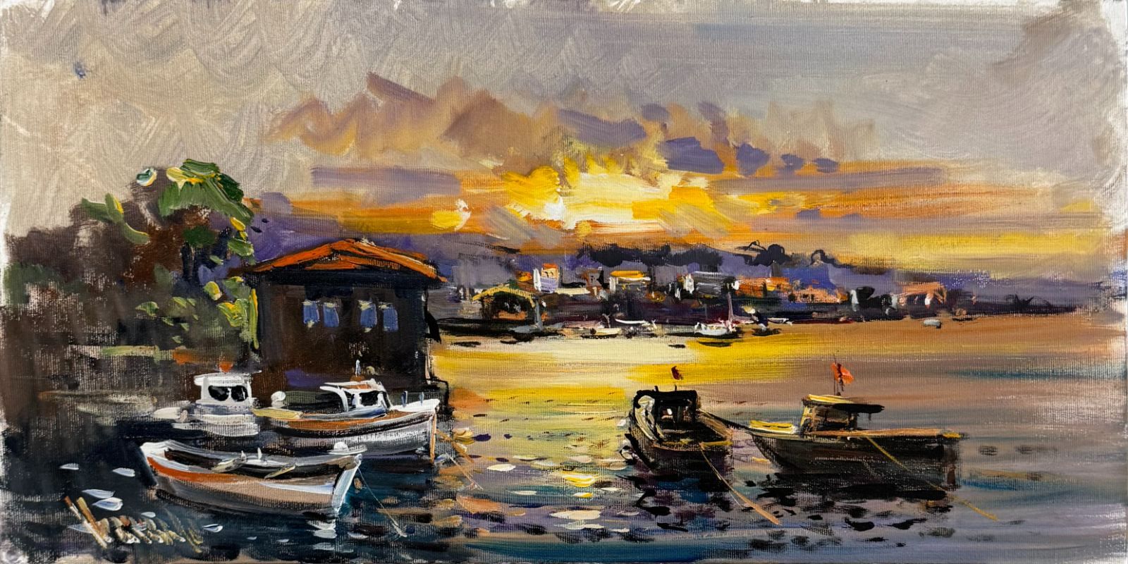 Akşam Huzuru Yağlı Boya Tablosu Simurg Sanatevi