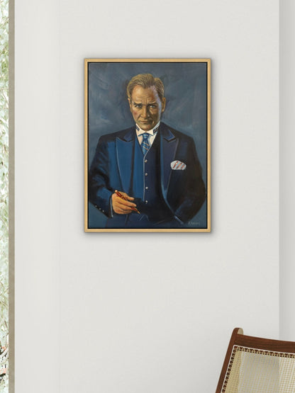 Atatürk Potresi Yağlı Boya Tablosu Simurg Sanatevi