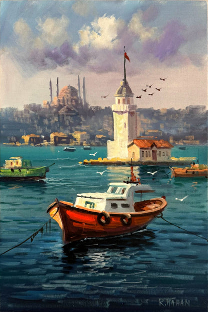 Liman Sessizliği Yağlı Boya Tablosu Simurg Sanatevi