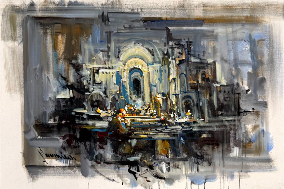Katmanlı Kemerler Yağlı Boya Tablosu Simurg Sanatevi