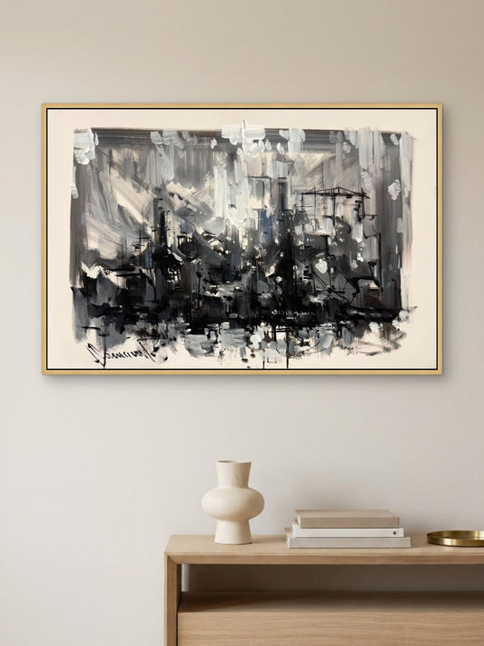 Kentin Sessiz Katmanları Yağlı Boya Tablosu Simurg Sanatevi