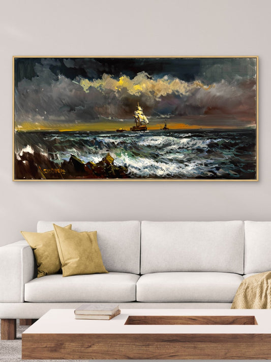 Fırtınalı Ufuk Yağlı Boya Tablosu Simurg Sanatevi