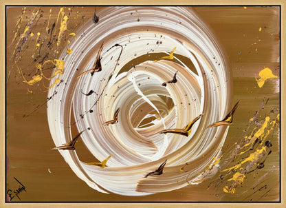 Oker Spiral Yağlı Boya Tablosu Simurg Sanatevi